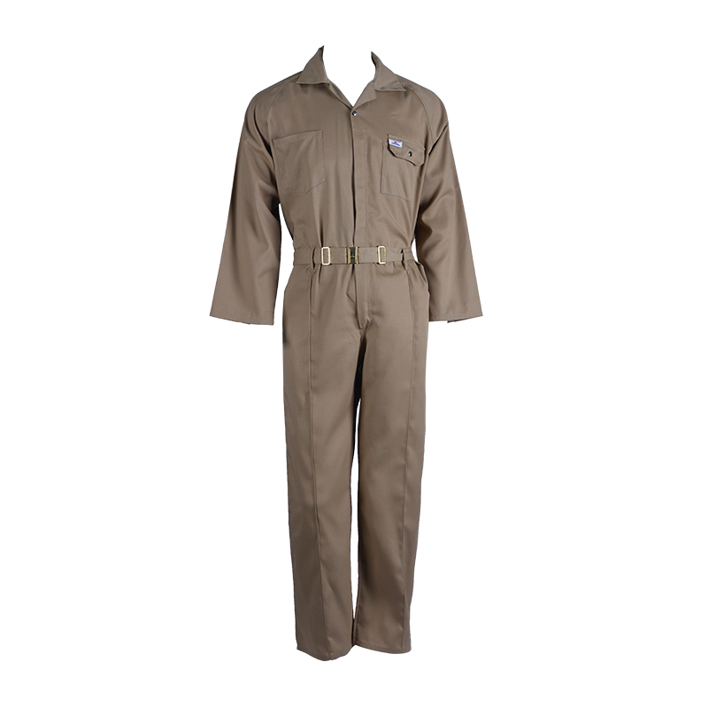 C01 Dayanıklı Kahverengi Çok Cepli İş Elbisesi